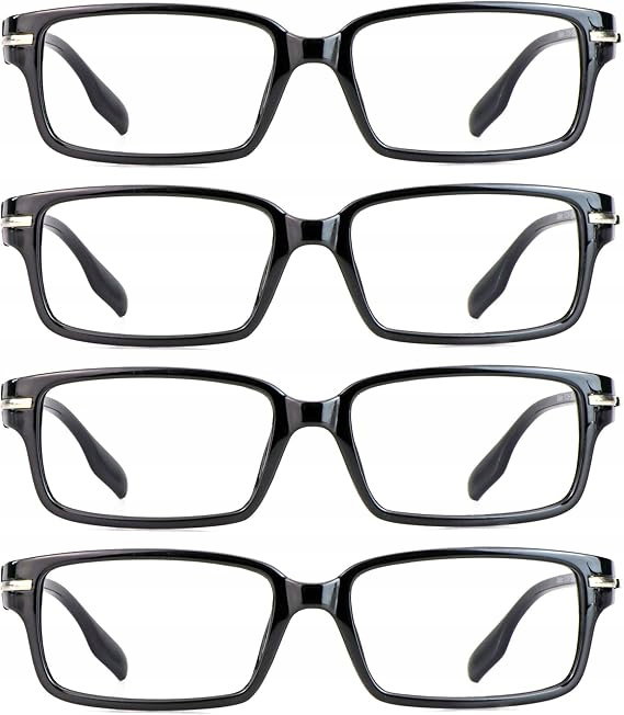 Okulary do Czytania +1,00 Zestaw 4 szt. Anty-Blue Light Unisex