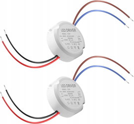 Transformator LED 12V 15W Zestaw 2 szt. IP67 Okrągły