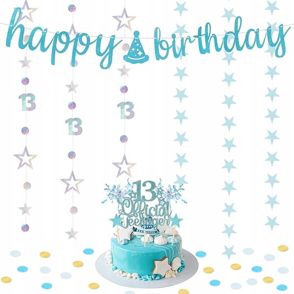 Zestaw dekoracjia urodzinowa girlanda HAPPY BIRTHDAY
