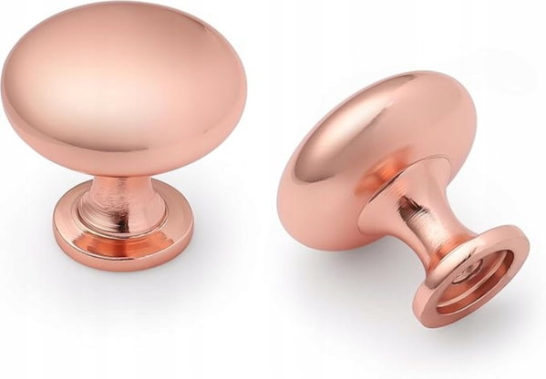 Zestaw 10 Gałek Meblowych Probrico Różowe Złoto 30mm Uchwyty