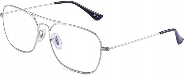 Okulary Komputerowe Zerówki Blue Light Retro Metalowe JM