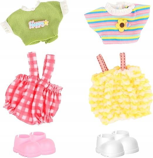 Ubranka dla Lalek 17cm Zestaw 2 kpl + Buty Akcesoria
