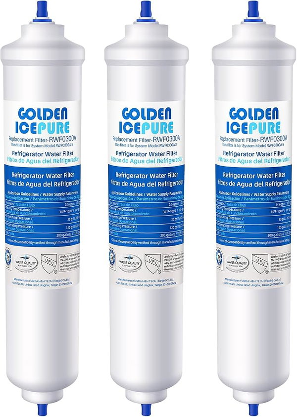 Filtry Do Wody Do Lodówki Samsung LG GOLDEN ICEPURE 3 Szt