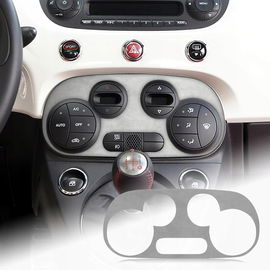 Naklejka z ALCANTARY do panelu sterowania klimatyzacją fiat 500 ABARTH R4.7
