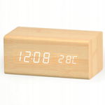 INF Cyfrowy budzik LED z portem Badowania USB - czarny R4.3