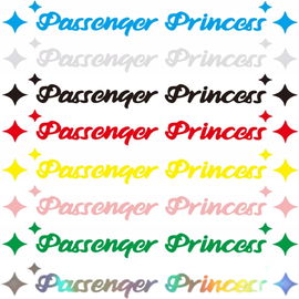 8 SZTUK NAKLEJKI na samochód Passenger Princess winylowa ZESTAW 8szt R2.1