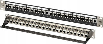 24x Patch panel KROSOWY 10 Gb/s ekranowany łącznik Cat7 RJ45, 48.3 cm R7.1