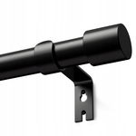 Karnisz do zasłon 76-152cm wysuwany czarny matowy drążek do zasłon R4.3
