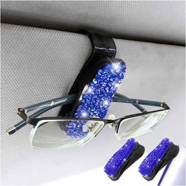 2x uchwyt na okulary do osłony przeciwsłonecznej samochodu NIEBIESKI R4.7