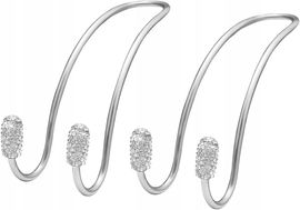 DIAMENTOWE HACZYKI NA ZAKUPY DO AUTA 2 SZT Kobiece Kryształowe Prezent R4.7