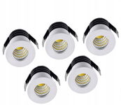 5 sztuk mały reflektor do zabudowy biały spot lampa do zabudowy LED 3W R3.4