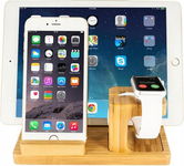 BAMBUSOWY STOJAK NA SMARTFON TABLET ŁADOWANIE SMARTWATCHA APPLE WATCH R7.3