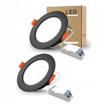 BAGZY REFLEKTOR WPUSZCZANY CZARNY PUNKTOWY LED ULTRAPŁASKI 5W IP44 R2.3