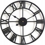 Duży Zegar Ścienny Vintage HAITANG 47 cm metalowy zegarek R4.3