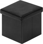 Bella Leo Bonlife Taboret do siedzenia + schowek CZARNY skórzany R5.3