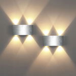 2x Kinkiet wewnętrzny Lightsjoy nowoczesny aluminiowy biały ciepły R3.4