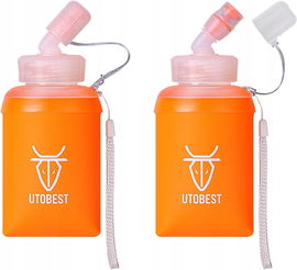 2x Miękki bidon (softflask) UTOBEST SKLADANA 450 ml pomarańczowy R8