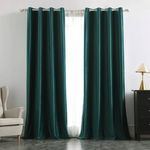 MIULEE Aksamitne zasłony szmaragdowe eleganckie na przelotkach 260x140 R5.5