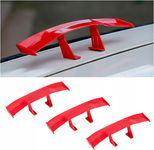 3x UNIWERSALNY Car Mini Spoiler Skrzydło, Auto Car Tail Red R4.7