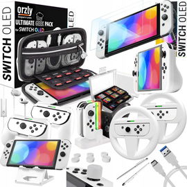 ORZLY AKCESORIA DO NINTENDO SWITCH ORZLY GEEK PACK BIAŁY R7.4