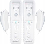 2x Bezprzewodowy kontroler 2w1 Nintendo Nunchuck zamiennik do Wii/WiiU R2.1