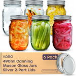 MASON JARS 500ML 6 SZTUK SŁOIKÓW VOLILA SZKLANE Z PODZIAŁKĄ R3.3