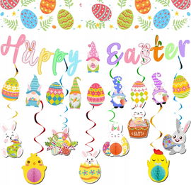 WIELKANOCNY BANNER NA GANEK WISZĄCY BANERY ŚCIENNE ZASŁONA DEKORACJA P7