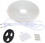 Taśma LED COB 230V 10m pcning 3000K biała wodoszczelna IP67 z wtyczką R3.3