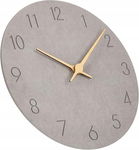 Zegar ścienny Warminn MDF 30cm bezgłośny szary do salonu kuchni R1.3