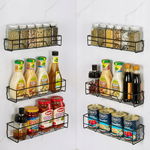 Vtopmart Regał ścienny na przyprawy 6 sztuk organizer do kuchni R3.5