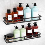 WISFAME PÓŁKA PRYSZNICOWA ORGANIZER półka czarny bez wiercenia 40cm R7.5