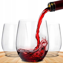 12x przezroczyste wielokrotnego użytku kieliszki do wina koktajli R9.2