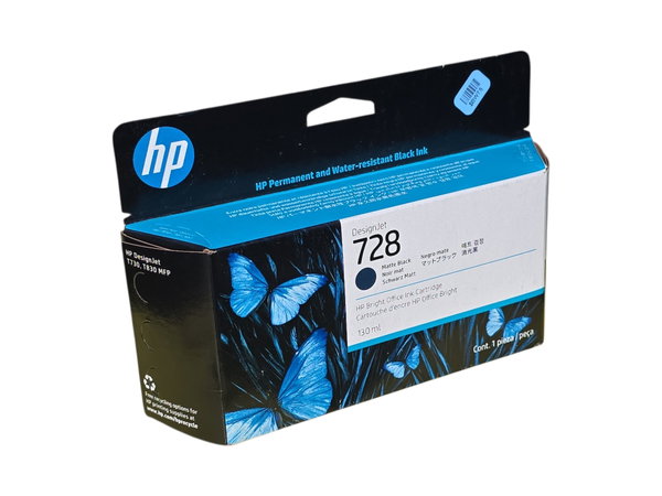 Atrament / tusz HP 728 MK CZARNY MATOWY 130ml 3WX25A do HP T730 T830 MFP