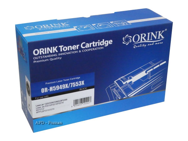 Toner ORINK H 5949X Q5949X / H7553X Q7553X HP 1320 / P2010/P2015/P2014/M2727
