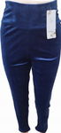 LEGGINSY WELUROWE WYSOKI STAN SPODNIE Z PANELEM BAWEŁNA L/XL GRANAT