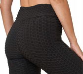 LEGGINSY SPODNIE DAMSKIE KARBOWANE ANTYCELLULITOWE PUSH UP M/L MIEGO