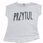 KOSZULKA ,,PRZYTUL" BLUZKA T-SHIRT BIAŁA R.L