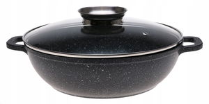 GARNEK Niski MARMUROWY 28cm WOK Indukcja 3,3l 7012