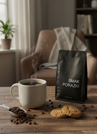 KAWA ZIARNISTA O SMAKU PORAŻKI 250g BRAZYLIA 250g OMNI JASNO PALONA FUNDACJA