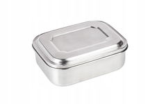LUNCHBOX CHLEBAK ŚNIADANIÓWKA SREBRNA STAL NIERDZEWNA