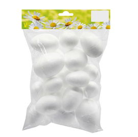 Białe jajka styropianowe 20 szt do rękodzieła wielkanoc pisanki 3 rozmiary