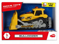Dickie Bulldozer z funkcją światła i dźwięku, zabawka spychacz, pojazd