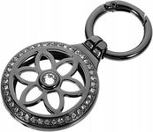 Diamentowy Brelok do Kluczy Samochodowych M&M Metalowy z Elementami Bling