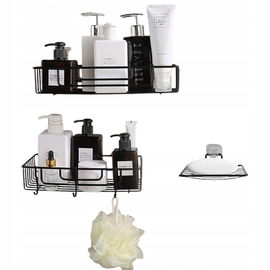 2x PÓŁKI PRYSZNICOWE Z UCHWYTEM NA MYDŁO