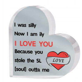 Akrylowe serce walentynki