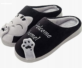 CELANDA pluszowe kapcie Rozmiar EU 43/44 czarne