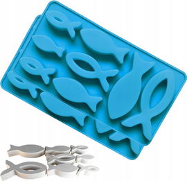 Formy silikonowe wzór rybek do odlewu z żywicy epoksydowej mydła 2szt