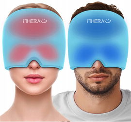 ITHERAU Maska Migrenowa 2 Niebieski Osłona 360° Zestaw 1 szt. POWYSTAWOWY