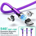Kabel USB magnetyczny usb-C 2m FIOLETOWY