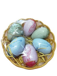 Jajka wielkanocne w koszyczku 6 szt